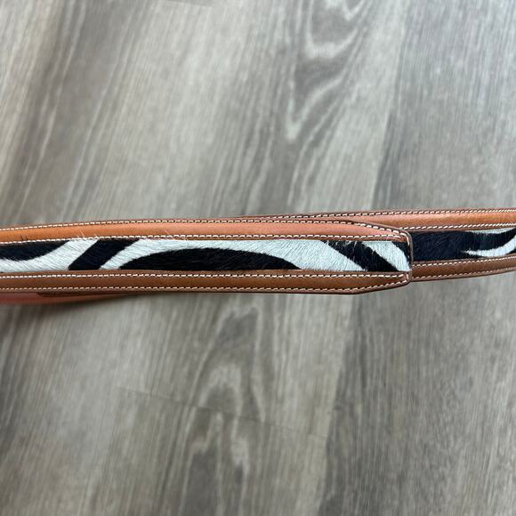 Terry Stack Zebra Haircalf Leather Belt Italian Leather Brown Black Large 40 Y2K main image 5